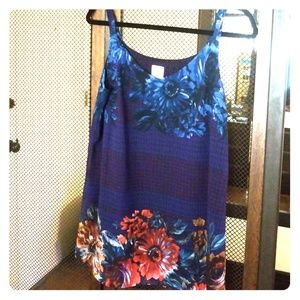 blue floral Cabi camisole top